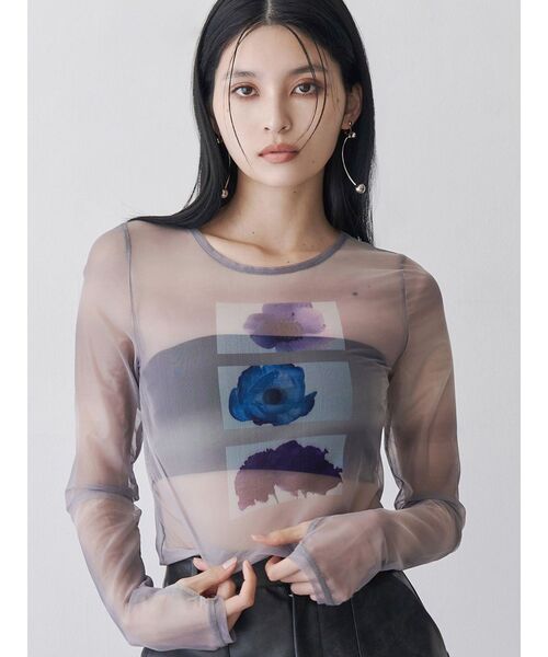 MURUA（ムルーア）の「【WEB・一部店舗限定】フラワーチュールトップス