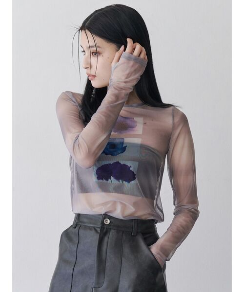 MURUA（ムルーア）の「【WEB・一部店舗限定】フラワーチュールトップス