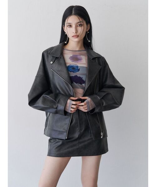 MURUA(ムルーア)の「【WEB・一部店舗限定】フラワーチュールトップス(Tシャツ/カットソー・レディース・ブラック/ブルー/グレー・FREE)」の19枚目の写真