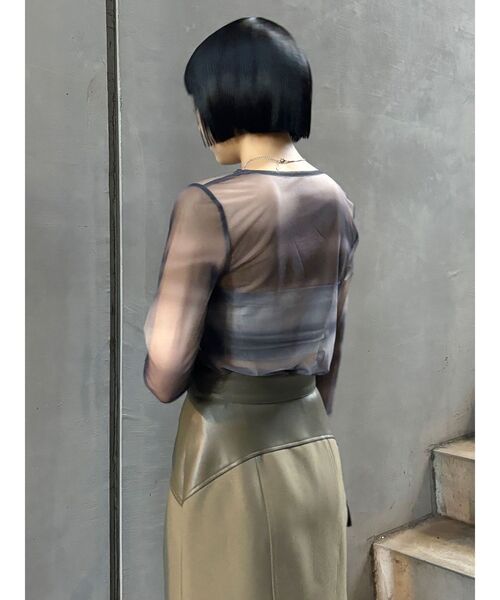 tシャツ 「WEB・一部店舗限定」チュールデザイントップス レディース MURUA（ムルーア）の「【WEB・一部店舗限定】フラワーチュール
