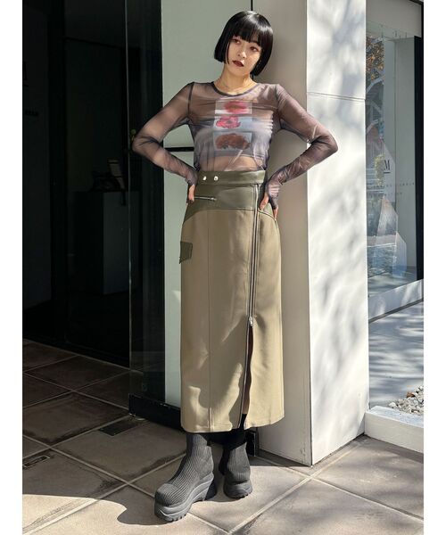 tシャツ 「WEB・一部店舗限定」チュールデザイントップス レディース MURUA（ムルーア）の「【WEB・一部店舗限定】フラワーチュール