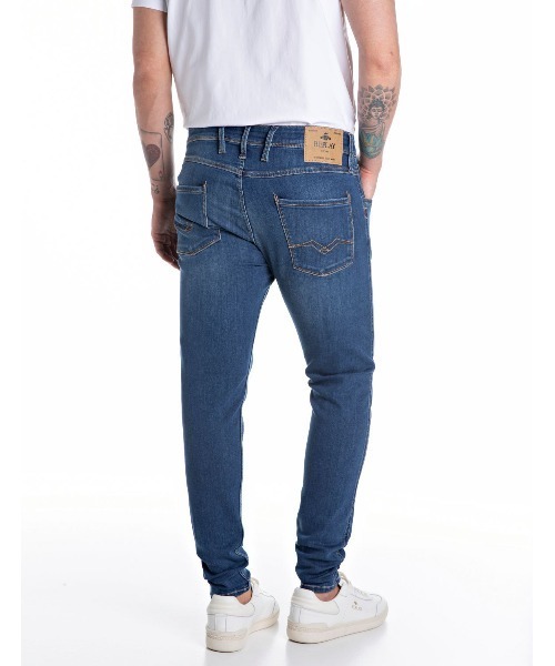 REPLAY（リプレイ）の「スーパースリムBRONNYパワーストレッチブルーデニム（デニムパンツ・メンズ・ダークブルー・W28xL30/W29xL30/W30xL30/W31xL30/W32xL30/W33xL30/W34xL30/W36xL30）」の3枚目の写真