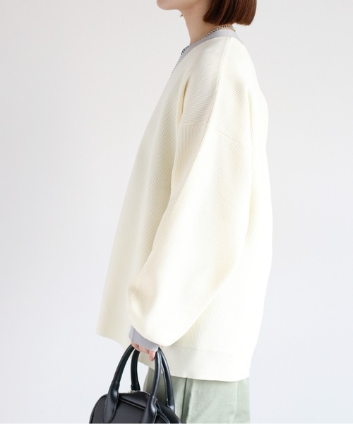 cepo（セポ）の「ハイクッションルーズシルエットカーディガン（カーディガン/ボレロ・レディース・チャコール/グレー/オフホワイト・M）」の20枚目の写真