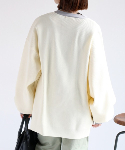 cepo（セポ）の「ハイクッションルーズシルエットカーディガン（カーディガン/ボレロ・レディース・チャコール/グレー/オフホワイト・M）」の21枚目の写真