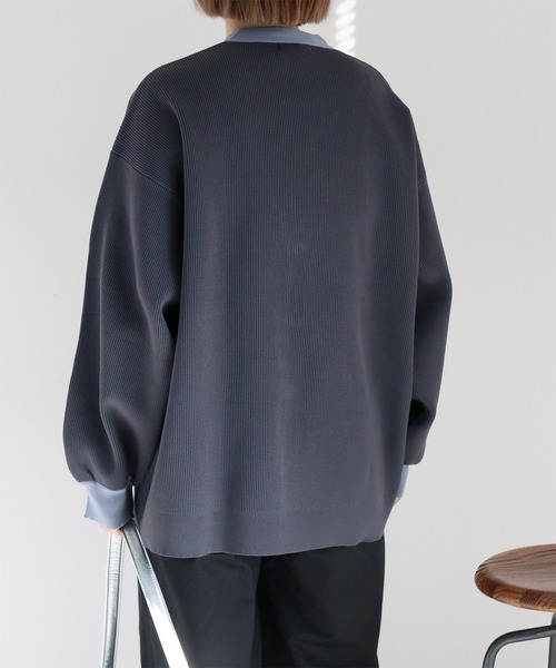 cepo（セポ）の「ハイクッションルーズシルエットカーディガン（カーディガン/ボレロ・レディース・チャコール/グレー/オフホワイト・M）」の7枚目の写真