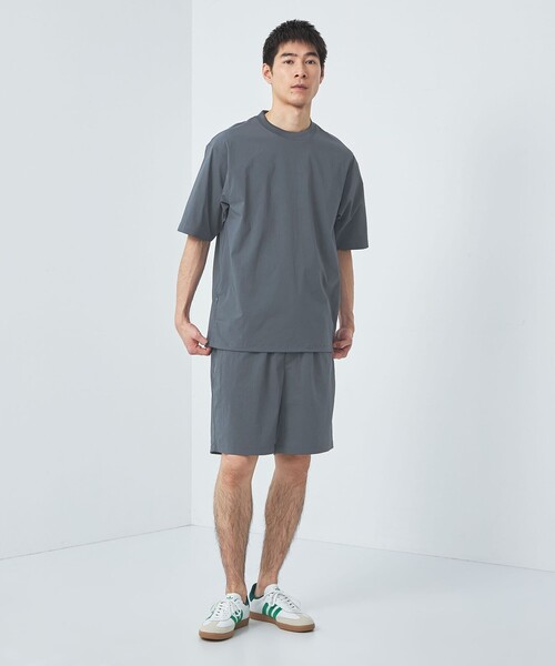 green label relaxing（グリーンレーベルリラクシング）の「WONDER CLOTH クルーネック 半袖 Tシャツ -ストレッチ・接触冷感・吸水速乾-（Tシャツ/カットソー・メンズ・ブラック/ネイビー/ダークグレー/ライトブルー/モカ・XL/L/M/S）」の20枚目の写真
