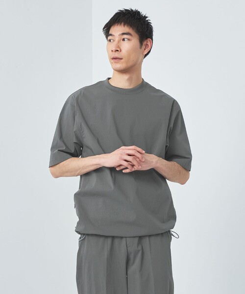 green label relaxing（グリーンレーベルリラクシング）の「WONDER CLOTH クルーネック 半袖 Tシャツ -ストレッチ・接触冷感・吸水速乾-（Tシャツ/カットソー・メンズ・ブラック/ネイビー/ダークグレー/ライトブルー/モカ・XL/L/M/S）」の21枚目の写真