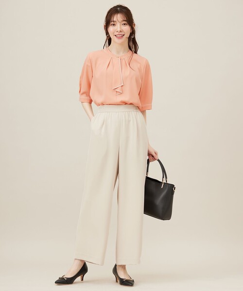 ANY SIS（エニィスィス）の「コンフォートイージー ワイドパンツ（その他パンツ・レディース・ブラック系/ライトイエロー系/アイボリー系/オレンジ系・3/1/2）」の19枚目の写真
