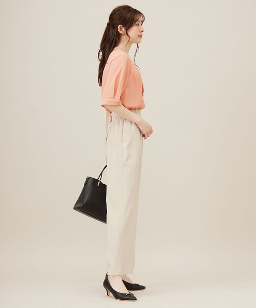 ANY SIS（エニィスィス）の「コンフォートイージー ワイドパンツ（その他パンツ・レディース・ブラック系/ライトイエロー系/アイボリー系/オレンジ系・3/1/2）」の9枚目の写真