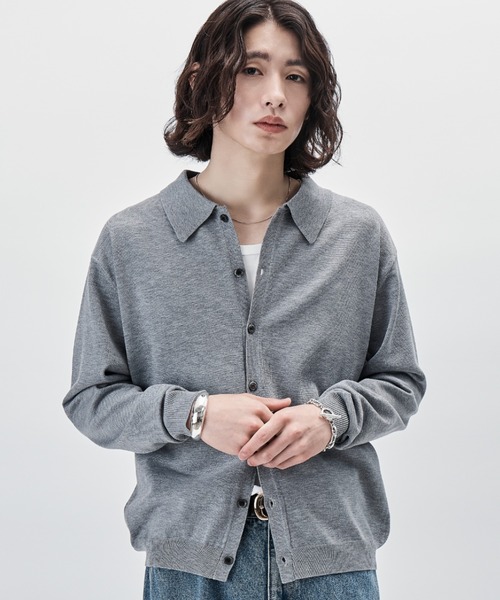 GRANCY】Damage Boucle Knit Cardigan / ダメージデザインブークレ