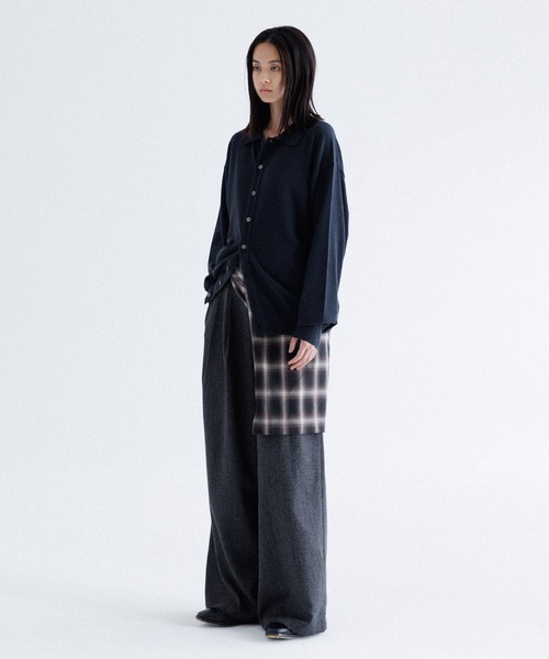 Knit polo cardigan / ニットポロカーディガン（カーディガン
