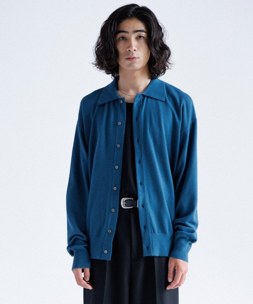 夏季限定価格！sinss Knit polo cardigan ブラウン　S Knit polo cardigan / ニットポロカーディガン（カーディガン