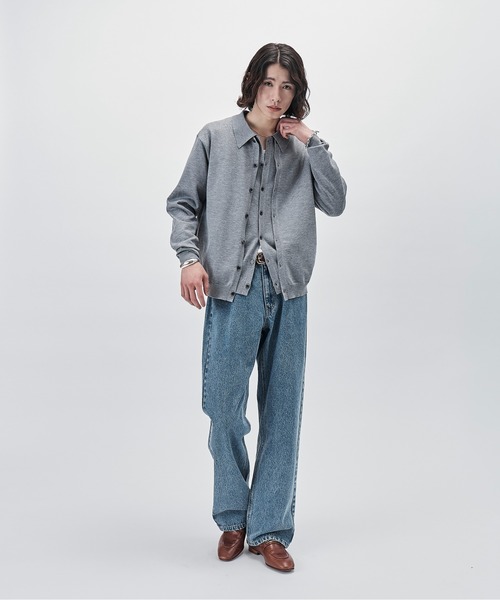 SINSS(シンス)の「Knit polo cardigan / ニットポロカーディガン(カーディガン/ボレロ・メンズ・チャコール/ブラウン/ブラック/ブルー/グレー・LARGE/MEDIUM/SMALL/X-SMALL)」の8枚目の写真