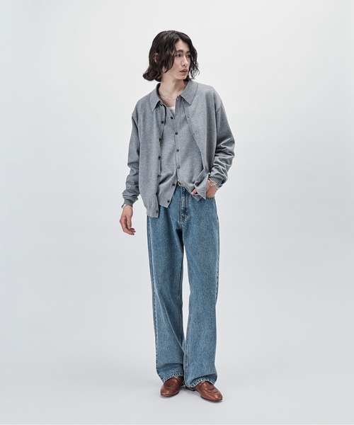 SINSS(シンス)の「Knit polo cardigan / ニットポロカーディガン(カーディガン/ボレロ・メンズ・チャコール/ブラウン/ブラック/ブルー/グレー・LARGE/MEDIUM/SMALL/X-SMALL)」の12枚目の写真