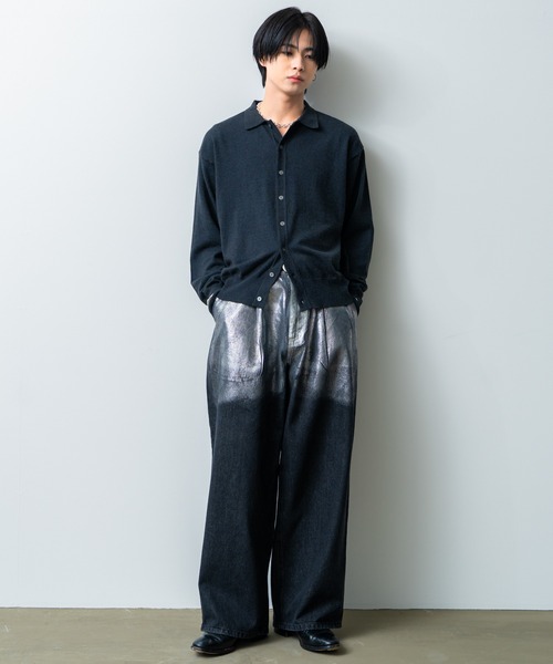 Knit polo cardigan / ニットポロカーディガン（カーディガン