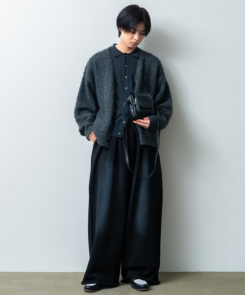 Knit polo cardigan / ニットポロカーディガン（カーディガン