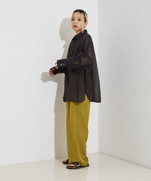 NOMINE(ノミネ)の「【WEB限定】コットネット 刺繍シャツ(シャツ/ブラウス・レディース・オフホワイト/ブラック・フリー)」の16枚目の写真