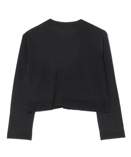 12Twelve Agenda(トゥエルブ アジェンダ)の「【UVカット】クルーネッククロップドジャケット風ニットカーディガン(カーディガン/ボレロ・レディース・オフホワイト/ブルー/ブラック・M)」の4枚目の写真