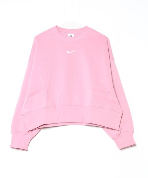 NIKE(ナイキ)の「NIKE WMNS STYLES FLEECE L/S CREW OOS DQ5762(スウェット・メンズ・ブラック/ホワイト/ピンク・S)」の3枚目の写真