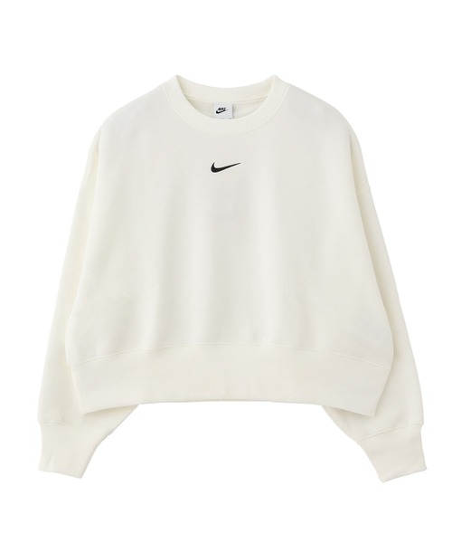 NIKE(ナイキ)の「NIKE WMNS STYLES FLEECE L/S CREW OOS DQ5762(スウェット・メンズ・ブラック/ホワイト/ピンク・S)」の1枚目の写真
