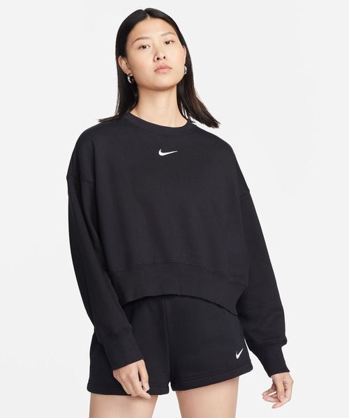 NIKE(ナイキ)の「NIKE WMNS STYLES FLEECE L/S CREW OOS DQ5762(スウェット・メンズ・ブラック/ホワイト/ピンク・S)」の18枚目の写真