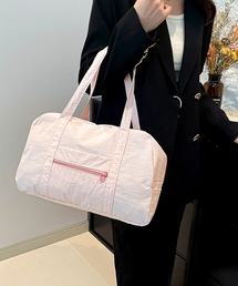 【軽量・A4収納可】シンプル無地ナイロンボストンバッグ