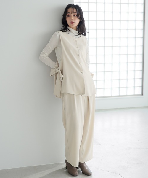 itto...(イット)の「サイドリボンベスト/ジレ(ベスト・レディース・ブラック/キナリ・M)」の15枚目の写真