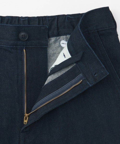 セール】紳士 木の実から作ったカポック混デニムワイドパンツ（デニム