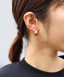 金属アレルギー対応「ieLS」ステンレス ドロップフープピアス