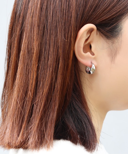 ieLS(イエルズ)の「金属アレルギー対応「ieLS」ステンレス ドロップフープピアス(ピアス(両耳用)・レディース・ゴールド/シルバー・ONE SIZE)」の9枚目の写真