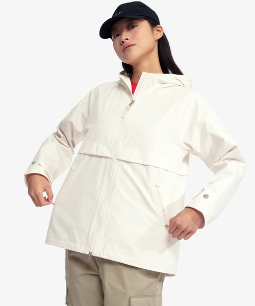 AIGLE(エーグル)の「GORE-TEX ゴアテックス 防風 撥水 透湿 軽量 パッカブルフーデッドジャケット(マウンテンパーカー・レディース・モスグリーン/ホワイト・36/40/38)」の8枚目の写真