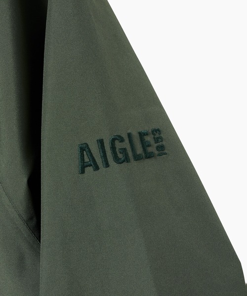 AIGLE(エーグル)の「GORE-TEX ゴアテックス 防風 撥水 透湿 軽量 パッカブルフーデッドジャケット(マウンテンパーカー・レディース・モスグリーン/ホワイト・36/40/38)」の17枚目の写真