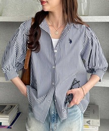 GeeRA別注【U.S. POLO ASSN.】ボリューム袖シャツブラウス