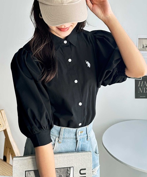 U.S. POLO ASSN.（ユーエスポロアッスン）の「GeeRA別注【U.S. POLO ASSN.】ボリューム袖シャツブラウス（シャツ/ブラウス・レディース・ブルー系その他/オフホワイト/ブラック・LARGE/X-LARGE/MEDIUM）」の15枚目の写真