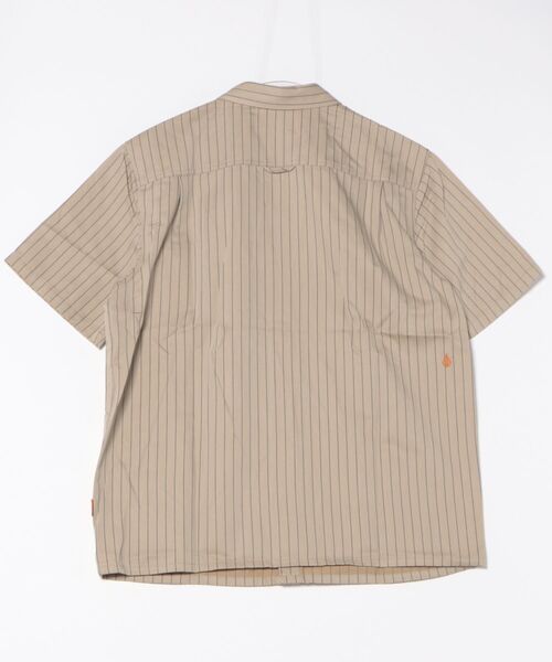 VOLCOM（ボルコム）の「VOLCOM/ボルコム 半袖シャツ/ワークシャツ ストライプ柄 A0412502（シャツ/ブラウス・メンズ・ベージュ・M/L/XL）」の2枚目の写真