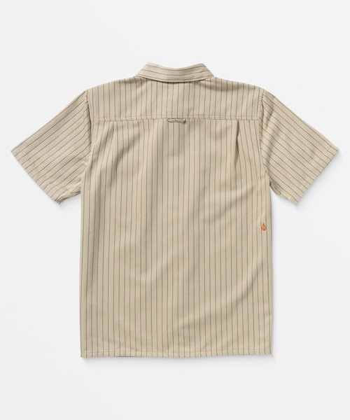 VOLCOM（ボルコム）の「VOLCOM/ボルコム 半袖シャツ/ワークシャツ ストライプ柄 A0412502（シャツ/ブラウス・メンズ・ベージュ・M/L/XL）」の4枚目の写真
