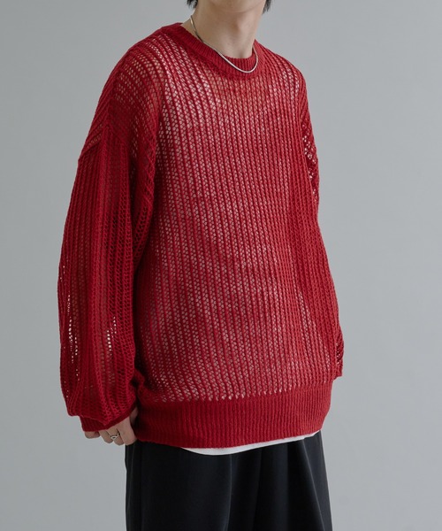 セール】モヘアライクメッシュルーズニット（ニット/セーター）｜epnok