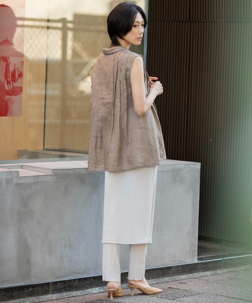 Munich（ミューニック）の「シアーリブタイトスカート（スカート・レディース・ダークグレー/ブラック/グレイッシュベージュ・FREE）」の6枚目の写真