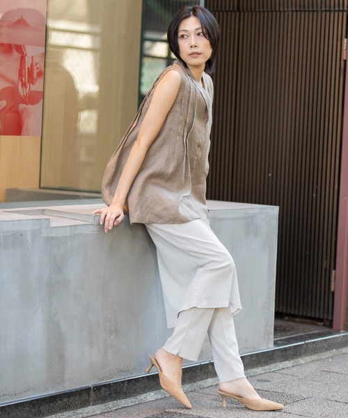 Munich（ミューニック）の「シアーリブタイトスカート（スカート・レディース・ダークグレー/ブラック/グレイッシュベージュ・FREE）」の9枚目の写真