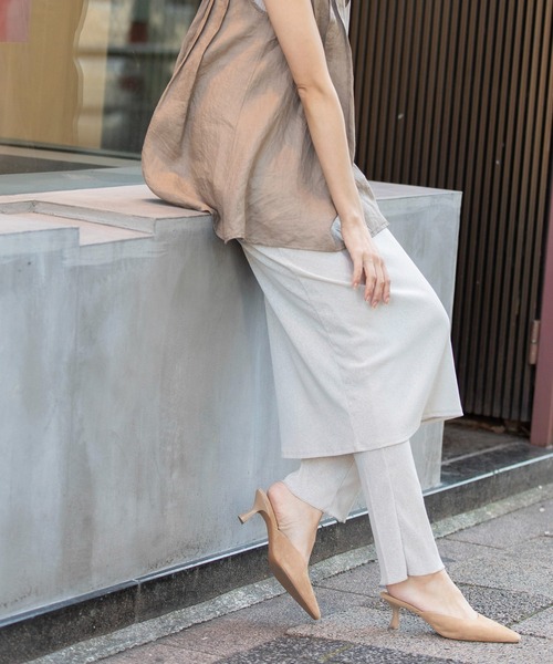 Munich（ミューニック）の「シアーリブタイトスカート（スカート・レディース・ダークグレー/ブラック/グレイッシュベージュ・FREE）」の10枚目の写真