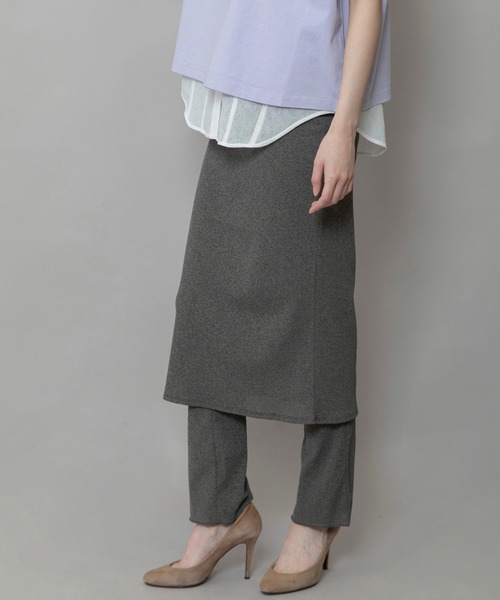 Munich（ミューニック）の「シアーリブタイトスカート（スカート・レディース・ダークグレー/ブラック/グレイッシュベージュ・FREE）」の21枚目の写真