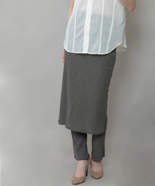 Munich（ミューニック）の「シアーリブタイトスカート（スカート・レディース・ダークグレー/ブラック/グレイッシュベージュ・FREE）」の14枚目の写真