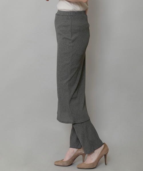 Munich（ミューニック）の「シアーリブタイトスカート（スカート・レディース・ダークグレー/ブラック/グレイッシュベージュ・FREE）」の17枚目の写真