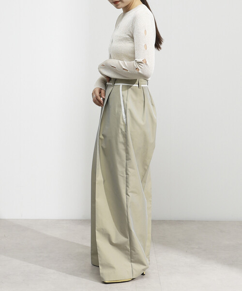 Firsthand（ファーストハンド）の「Firsthand/ファーストハンド ロングスリーブ アイレット ラメ ニット / リラックスフィット（ニット/セーター・レディース・ブラック/オフホワイト/グレー・ﾌﾘ-）」の14枚目の写真