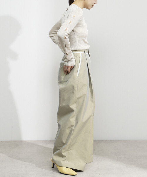 Firsthand（ファーストハンド）の「Firsthand/ファーストハンド ロングスリーブ アイレット ラメ ニット / リラックスフィット（ニット/セーター・レディース・ブラック/オフホワイト/グレー・ﾌﾘ-）」の18枚目の写真