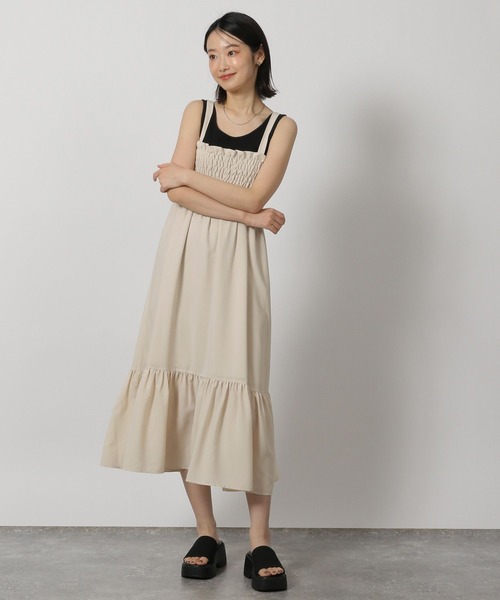 セール】2WAYシャーリングワンピース / 327683（ワンピース）｜LAKOLE