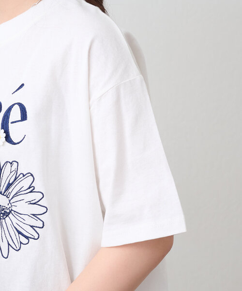 Another Branch olive des olive(アナザーブランチオリーブデオリーブ)の「お花シリーズBIGTシャツ(Tシャツ/カットソー・レディース・スミクロ/ミント/オートミール/ホワイト系その他/オフホワイト/ブルー/ブラック系その他・FREE)」の21枚目の写真