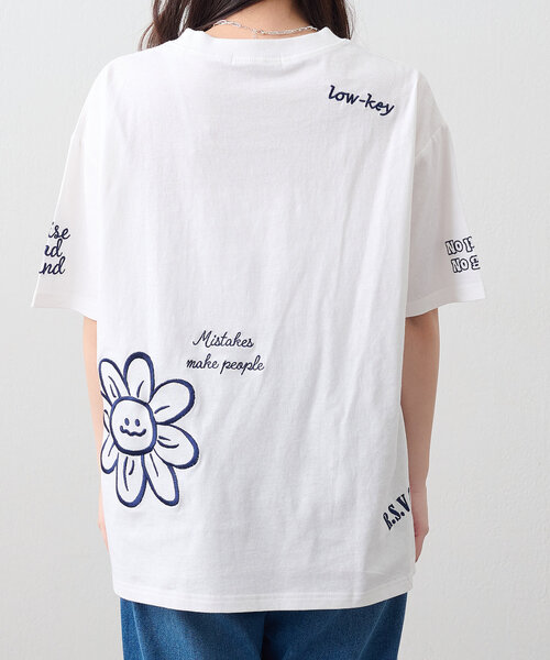 Another Branch olive des olive(アナザーブランチオリーブデオリーブ)の「お花シリーズBIGTシャツ(Tシャツ/カットソー・レディース・スミクロ/ミント/オートミール/ホワイト系その他/オフホワイト/ブルー/ブラック系その他・FREE)」の17枚目の写真