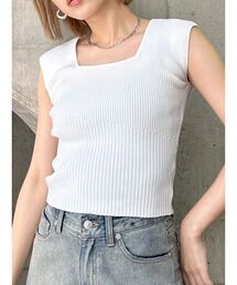 MURUA | 2wayフレンチスリーブニット(タンクトップ)