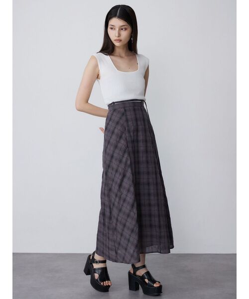 MURUA（ムルーア）の「2wayフレンチスリーブニット（タンクトップ・レディース・ホワイト/モカ/ブルー/ブラック・FREE）」の8枚目の写真